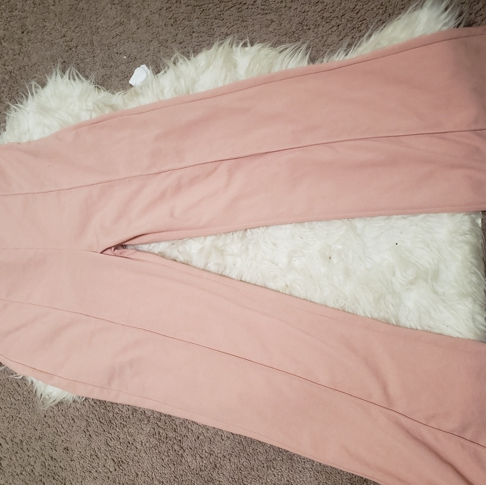 Fashion nova pink flair pants
